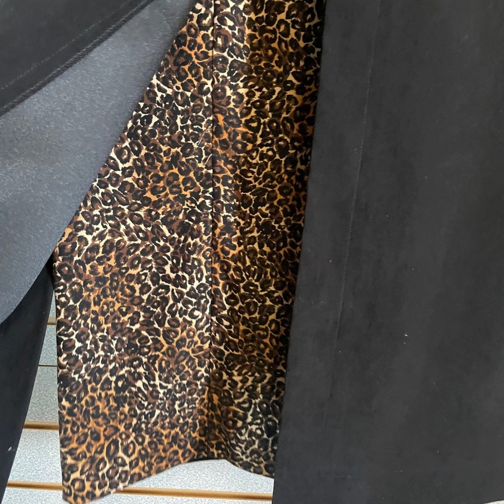 Worthington Dress Women's Size 12 Black Animal Print‎ Short Sleeve Career - Picture 4 of 7